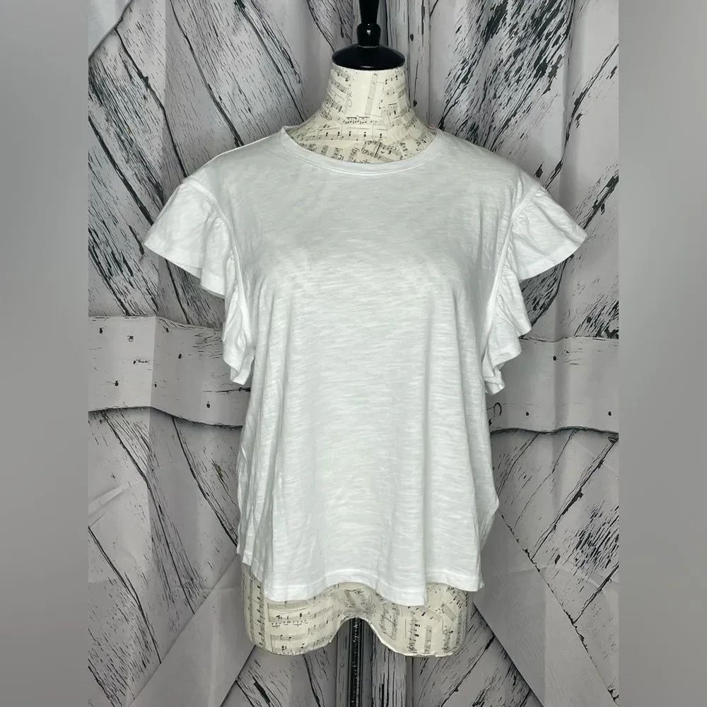 NWT Vineyard Vines Flutter Sleeve Surf Tee White S